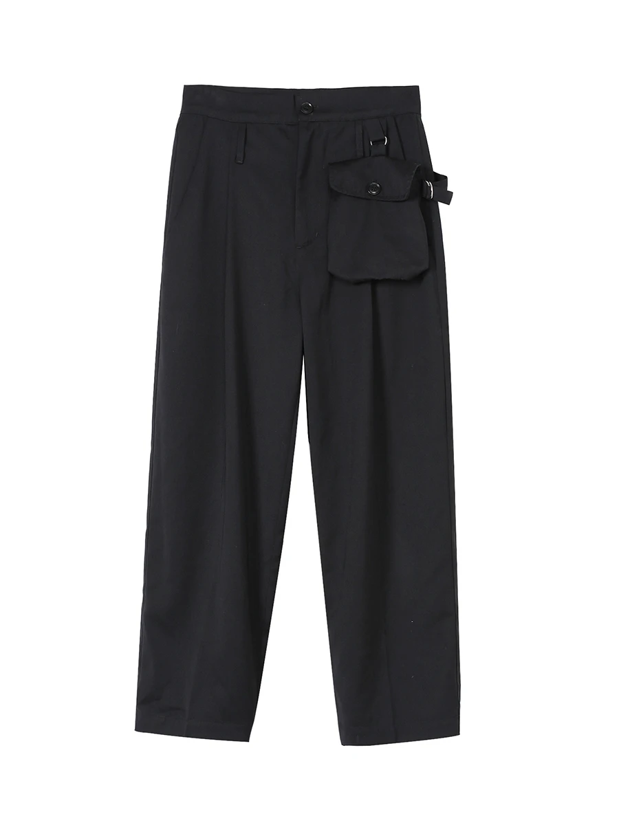 black ZYQ1917 XITAO прямые Плиссированные Длинные брюки женские корейские модные новые осенние черные элегантные повседневные брюки в этническом стиле ZYQ1917 - Цвет: black ZYQ1917