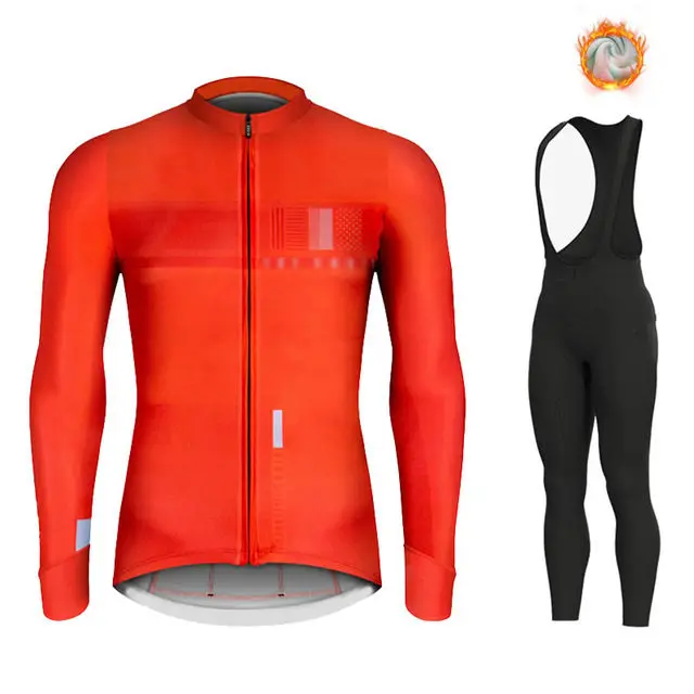 cycling jersey set 5 Зимний шерстяной костюм для велоспорта, мужской костюм для велоспорта, уличная спортивная одежда, форма для горного велосипеда, комплект для триатлона, гобайка - Цвет: cycling jersey set 5