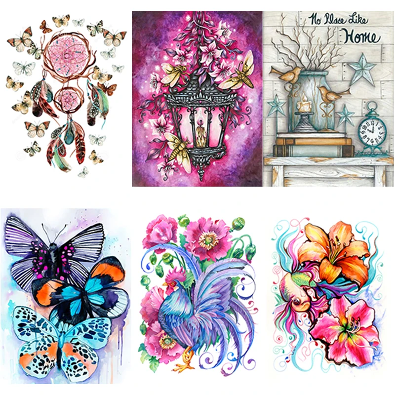 

5D DIY Diamond Painting Color Scenery Butterfly Diamond Embroidery Animal Full Square Round Rhinestones Crafts Home Decor Gift