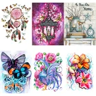 5D алмазная живопись сделай сам, цветной пейзаж, Бабочка, алмазная вышивка, животное, полный квадрат, круглые стразы, ремесла, домашний декор, подарок