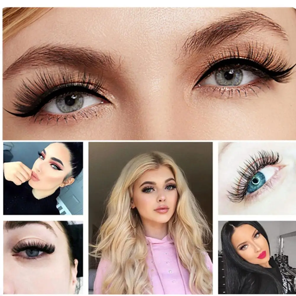 Поддельные ресниц ресницы серо-коричневого цвета 100% свободного стиля: ручной