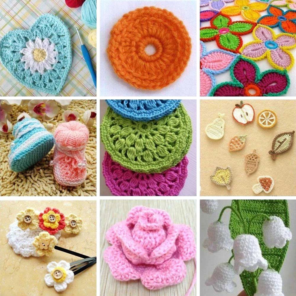 

65pcs Aluminum Crochet Hooks Set Soft Handles Knitting Needles Yarn Weave Knitting Needles Set for Weave Sewing Needles Tool