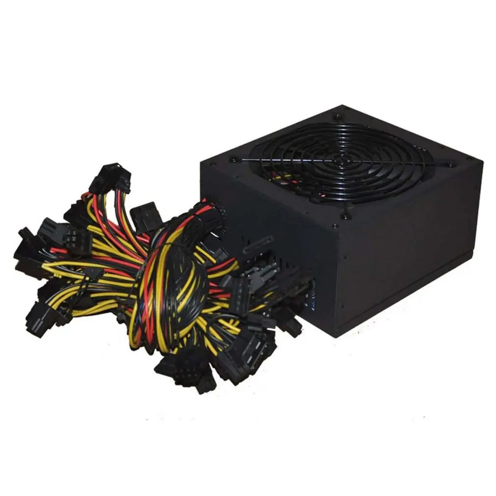 

180V-240V ATX Power Supply ETH Bitcoin Miner Power Supply Mining 1800W Support 8 Display Cards GPU BTC Mining Power
