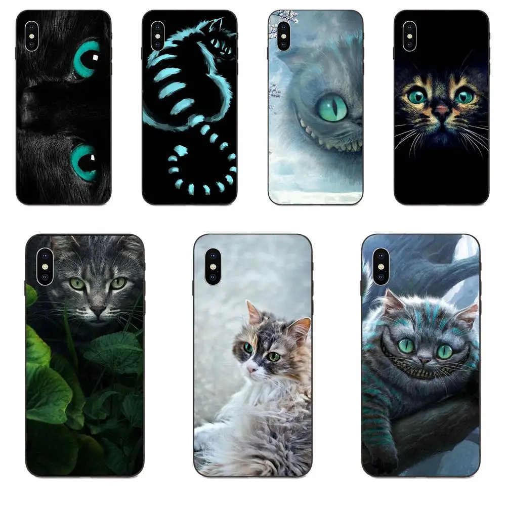 Мягкий чехол с принтом зеленых глаз Чеширский кот для Huawei nova 2 2S 3i 4 4e 5i Y3 Y5 II Y6 Y7 Y9 Lite
