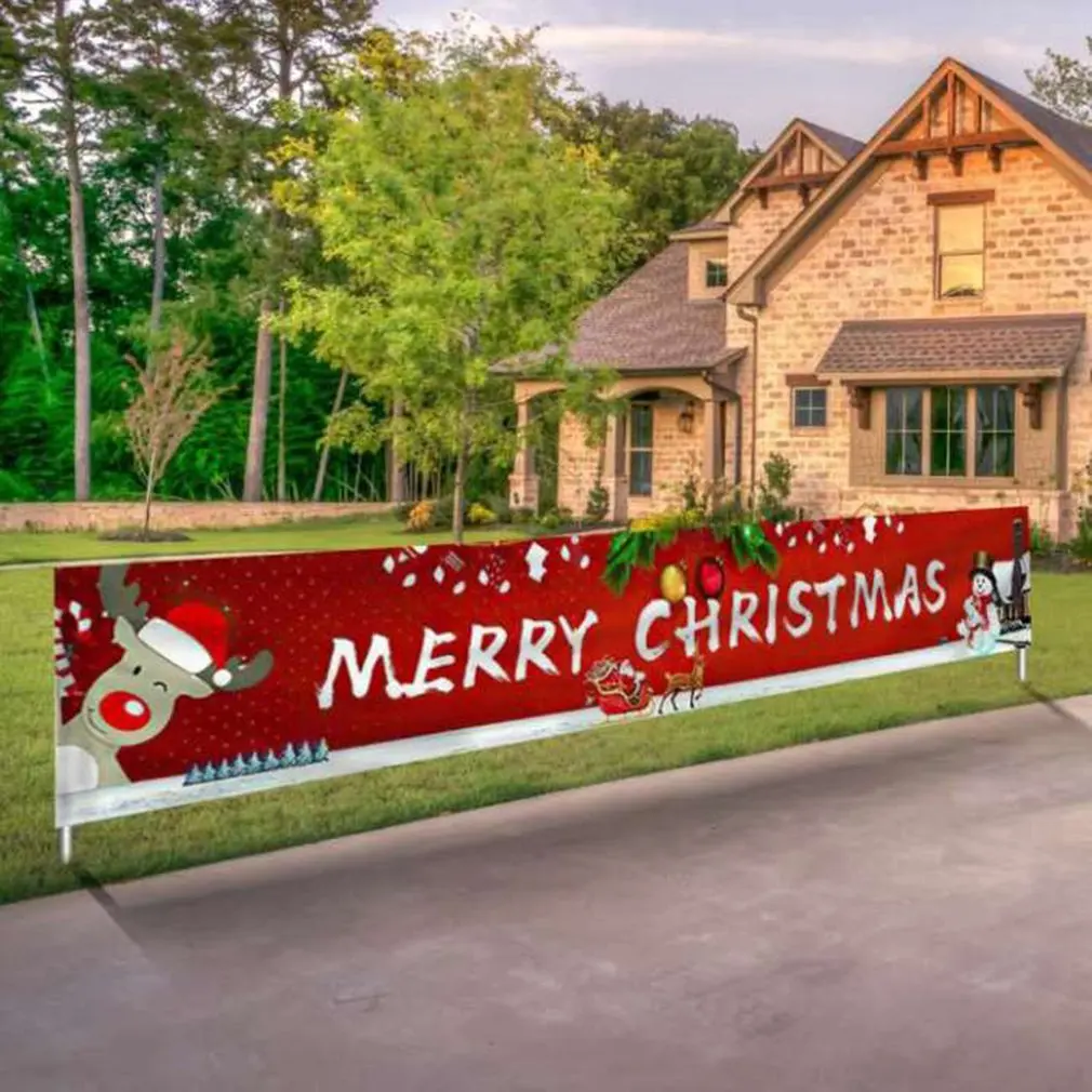 

Merry Christmas Banner Large Xmas Sign Huge Xmas House Home Outdoor Party Decoration 2022 Xmas Decor