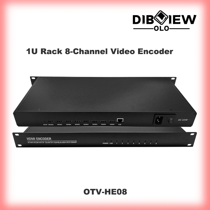 DIBVIEWOLO OTV-HE08 1U стеллаж для выставки товаров HEVC H.265 H.264 HDMI видео поток кодер живые HD