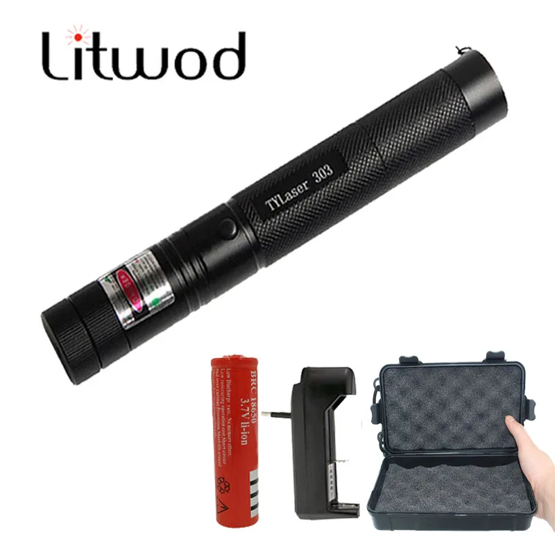 Военная 532нм 5 мВт 303 зеленая лазерная указка ручка горящий луч для 18650 батарей