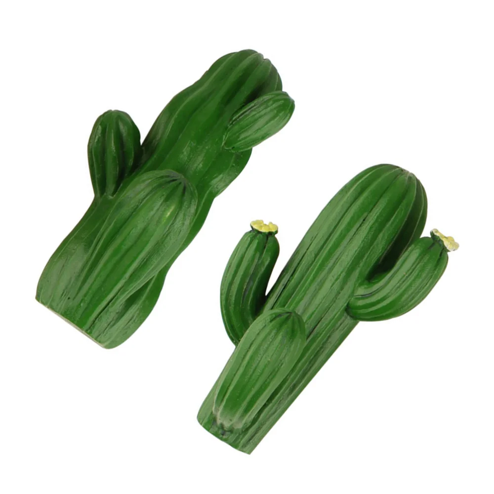 

2pcs Cactus Shaped Storage Hooks Creative Wall Hooks Nail-free Hangers (Green)