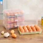 Контейнер для хранения яиц, кухонный холодильник с 15 ячейками, пластиковый диспенсер для яиц, герметичное сохранение свежести
