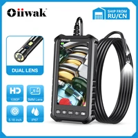 oiiwak 5mm dual lens endoscope camera 1080p 5 18 mini camera endoscope endoscopy for car fishing ip67 surveillance video camera
