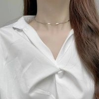 3 pcs round choker necklace for women 2021 winter fashion clavicle chain cute girl gift minimalist fine jewelry wholesale