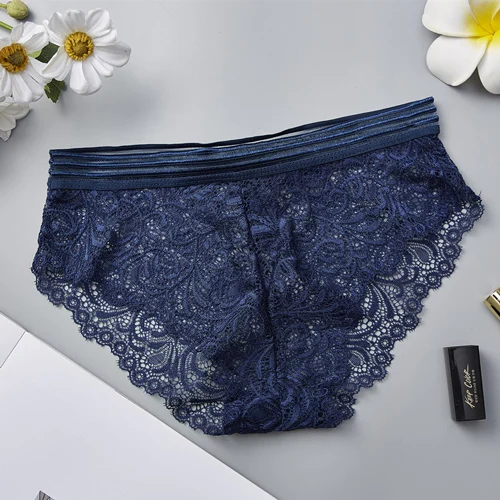 Blue Panty Широкий ремень, кружевной бюстгальтер без косточек, мягкий бюстгальтер для женщин, эластичный бюстгальтер для сна, бесшовный беспроводной бюстгальтер, укороченный топ, нижнее белье для женщин - Цвет: Blue Panty