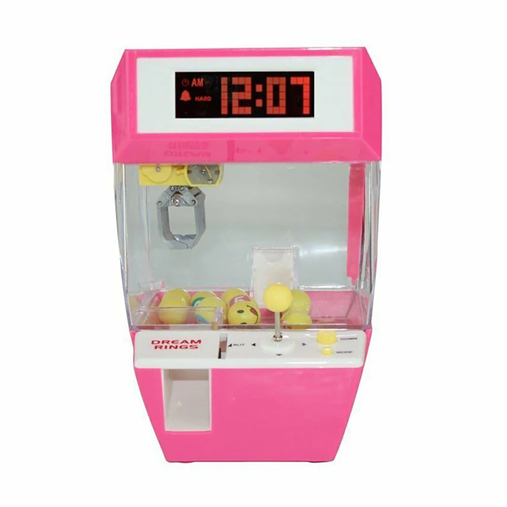 Dolls CATCHER Забавные Для детей игры, в которых используются монеты мини коготь висячая кукла машина куклы приманкой игрушки кран машины конфеты будильник игра - Color: Dolls CATCHER