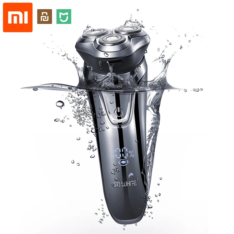 Электробритва Xiaomi Youpin Soocas SO WHITE Мужская моющаяся бритва с USB зарядкой 3d умным