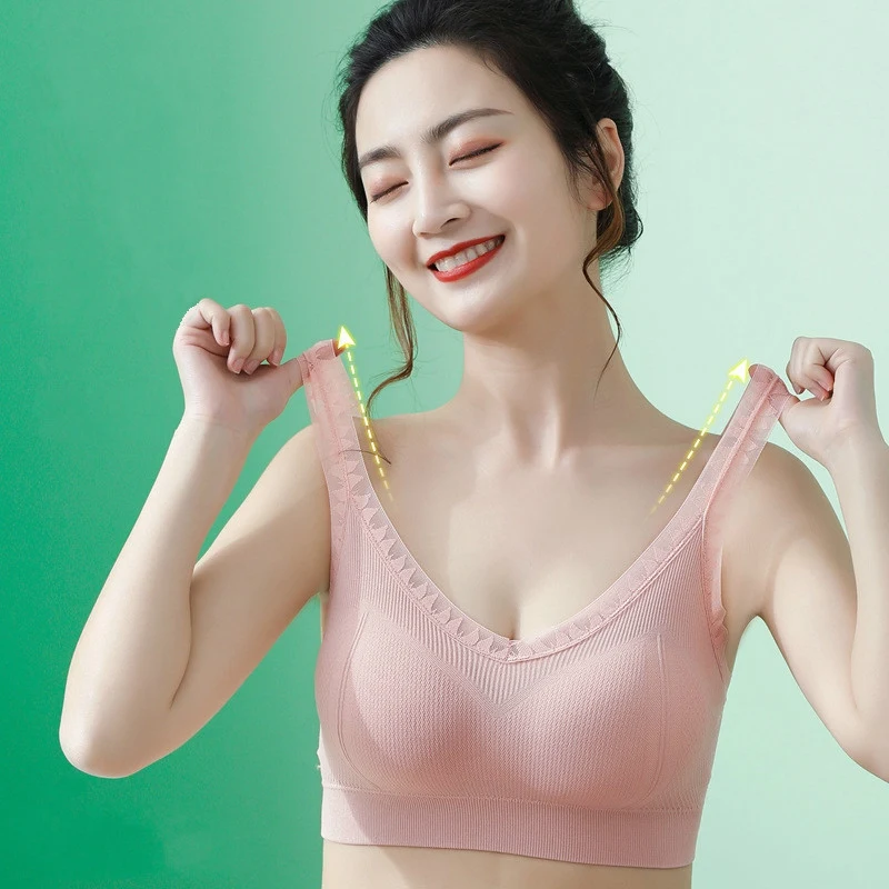 

Fashion Vest Bra Seamless Underwear Sexy Lace Brassiere Push Up Bralette Wireless Lingerie Top BH