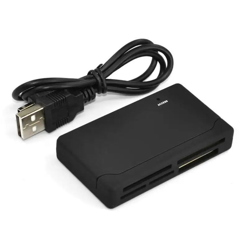 

All in One Memory Card Reader USB External SD SDHC Mini Micro M2 MMC XD CF Read and Write Flash Memory Card with USD Cable New