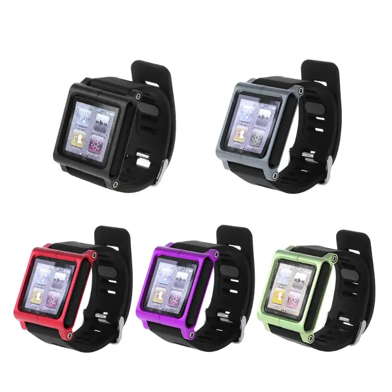 Умный Алюминиевый металлический ремешок для часов чехол Apple iPod Nano 6 6th 23GE |