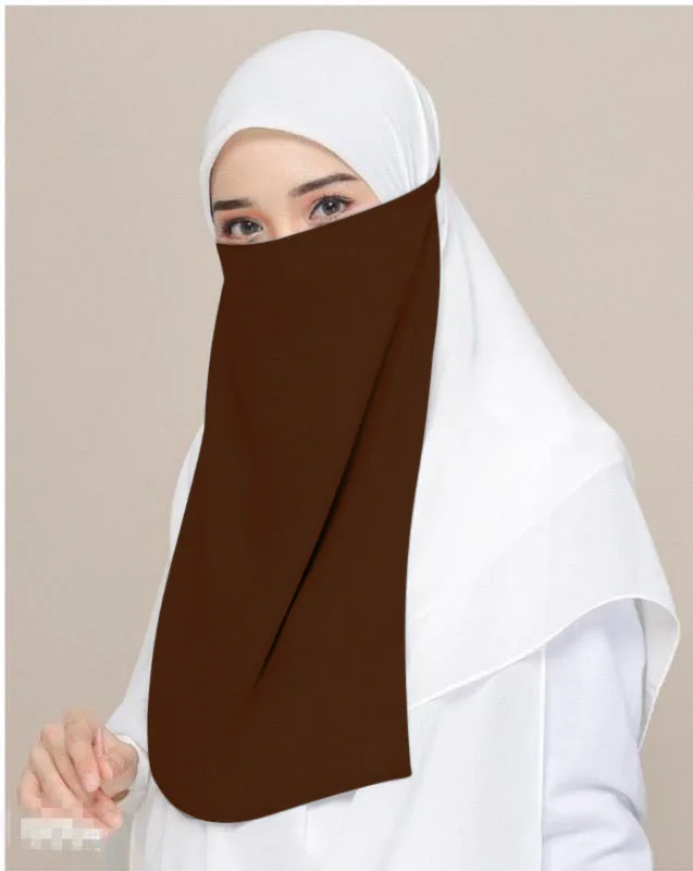 Мусульманская женская накидка на лицо шарф со шнуровкой Фата шали/тюрбаны