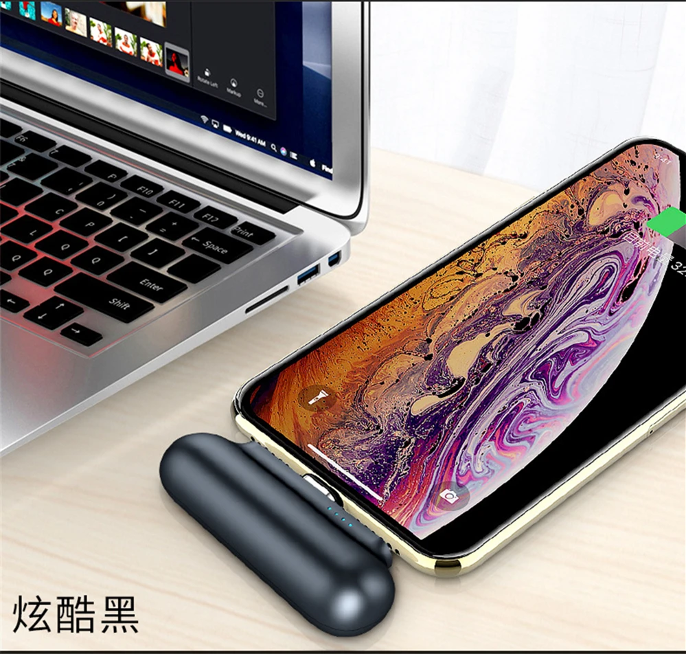 Магнитный палец мини зарядное устройство портативное для Iphone android type c мобильный