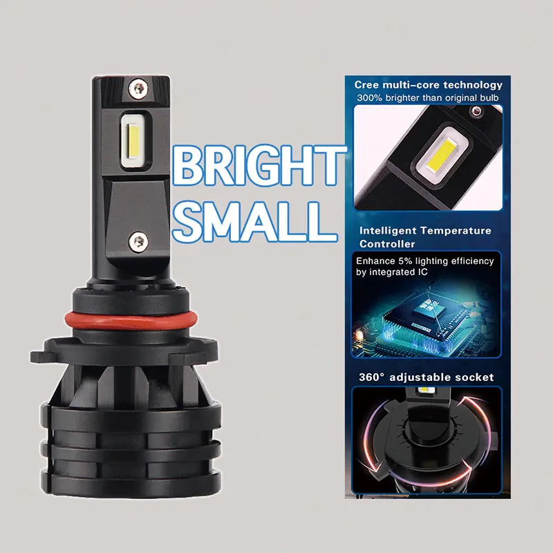 12V 55W 6000LM Автомобильные светодиодные фары H1 H3 H4 H7 9005 9006 H11 противотумансветильник