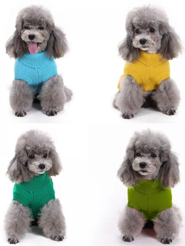 

The New Online Pet Cats And Dogs Pure Color Simple Twisted Retro Crane Turtleneck Sweater Four-Color 3Xl Code