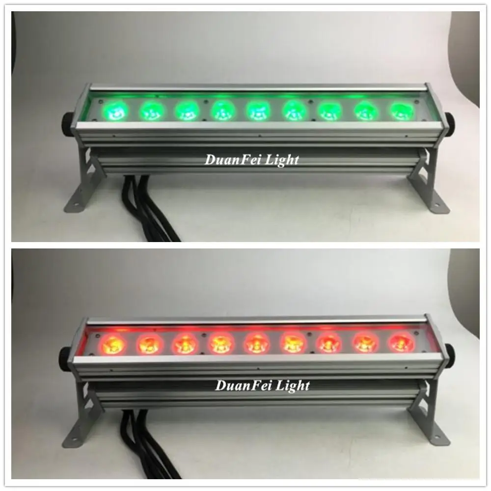 12 шт. мини полоса IP65 Dmx светодиодный Rgb прожекторы светильник 9x9w открытая диджей