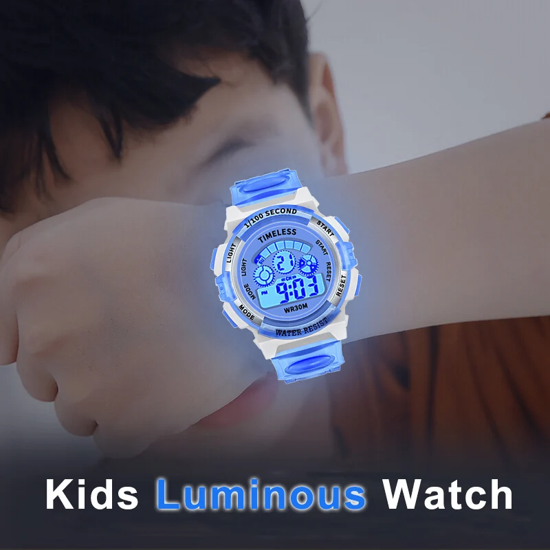 Детские часы SYNOKE Брендовые Часы для девочек и мальчиков водонепроницаемые спортивные электронные цифровые часы светящиеся часы-будильник