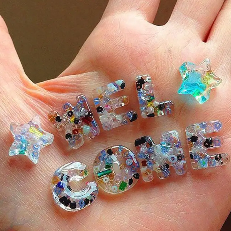 

DIY Handmade Bear Letters Epoxy Resin Molds Jewelry Making Key Chain Tools Kit