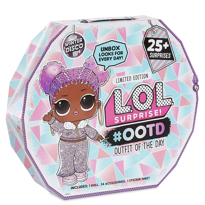 Кукла в коробке лол сюрприз оригинальный зимний костюм для дискотеки с одеждой