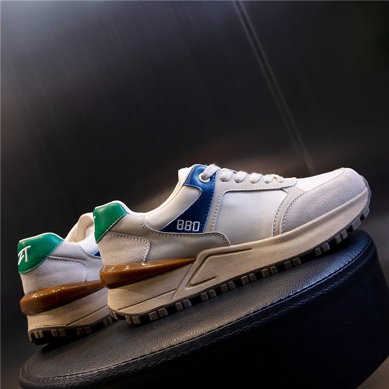 

MLJUFEE 2021 Women Chunky Sneakers Cow Suede Casual Trend Lace Up Mixed Colors Female Comfortable Vulcanize Sports Shoes