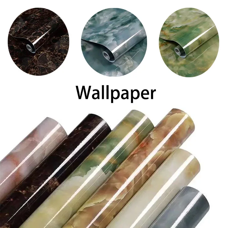 

Waterproof And oil-proof Wallpaper Self-adhesive Marble Pattern Wall Sticker For Dining Table, Desk, Bathroom, Living Room