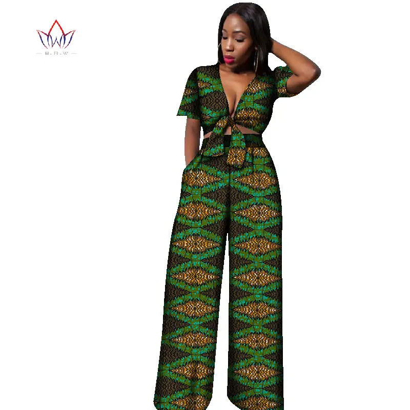 Костюм женский хлопковый с Африканским принтом комплект из 2 предметов короткий