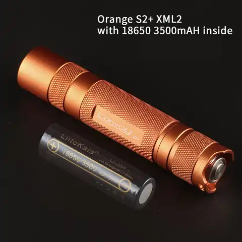 Светодиодный фонарик Convoy S2 +, оранжевый Cree XML2