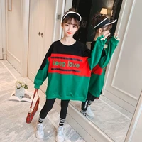green childrens clothes set baby girls tops pants 2pcsset kids spring summer costume teenage girl clothing high quality