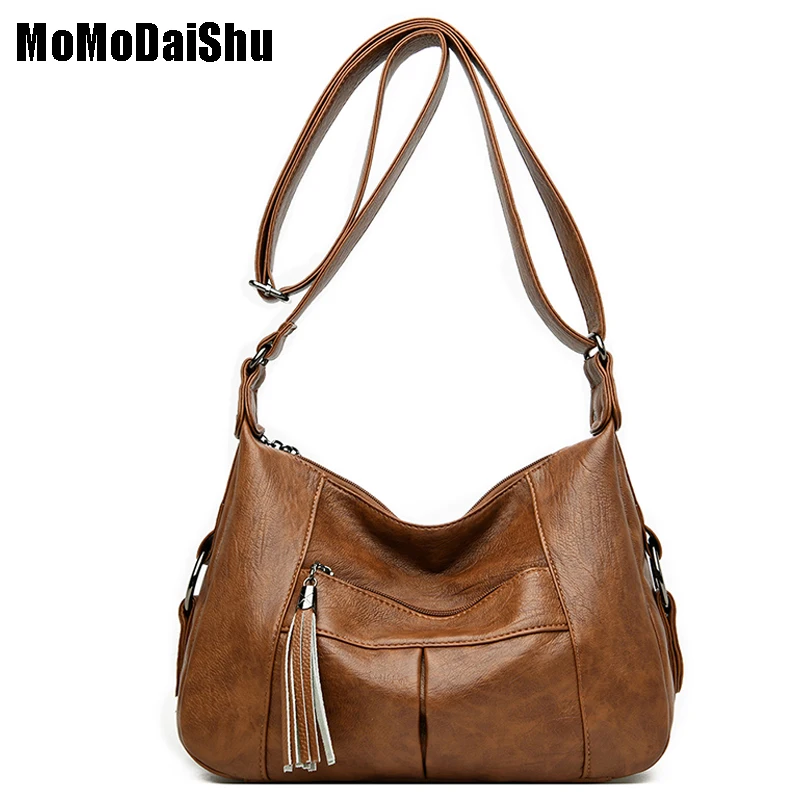 

Женская сумка, повседневные сумки, женские сумки на плечо, мягкие винтажные кожаные сумки, женские сумки-мессенджеры через плечо с ручкой св...