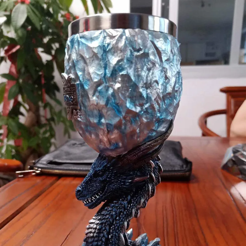 Игра престолов Винные бокалы Креативные 3D смолы из нержавеющей стали кофейные чашки и кружки забавное пиво кружка Tankard подарок посуда для напитков Mark
