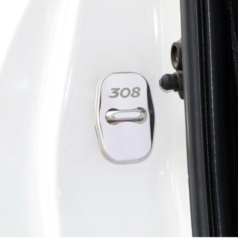 Автомобильный Стайлинг защитный чехол для дверного замка Peugeot 308 206 207 208 306 307 407 408