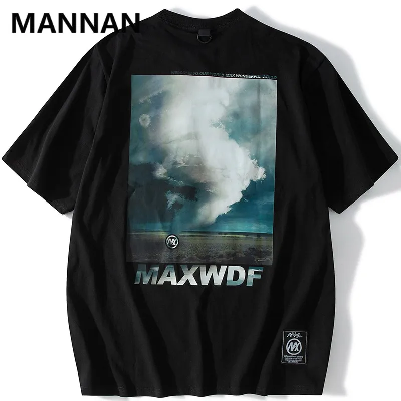 

2021 Hip hop Tees cotton Tornado Graphics Printing T shirt Hip Hop Harajuku Loose Short Sleeve T-Shirt Fashion Tee Shirt Fila