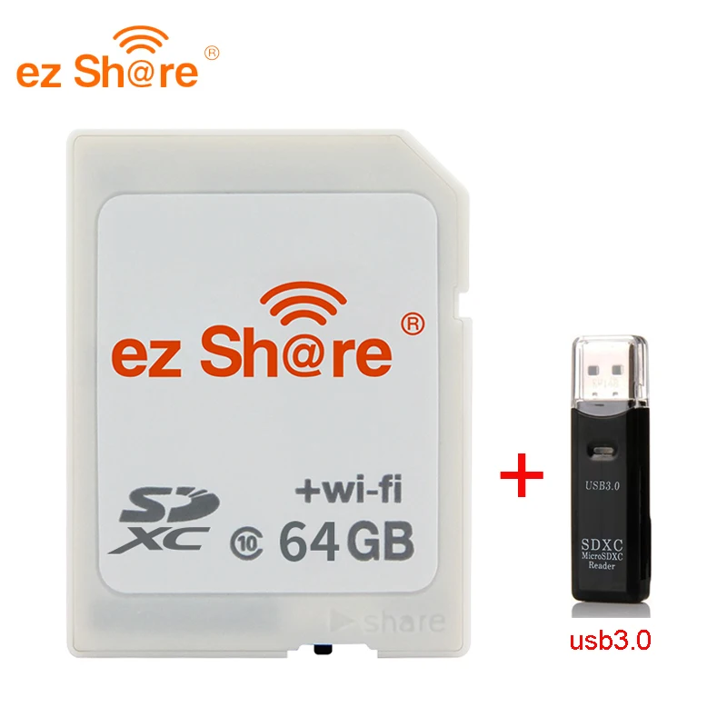 Новинка 2019 100% оригинал реальная емкость Ez Share Wi-Fi sd-карта кардридер 32 ГБ 64 128 C10 для