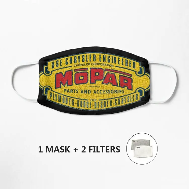 

Vintage Mopar decal Masks Fashion Luxury Hot Brand Streetwear