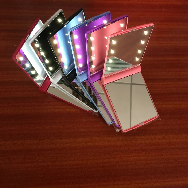 

Складной портативный светильник для макияжа женский светодиодный зеркальный светильник компактный карманный светильник на батарейках по...