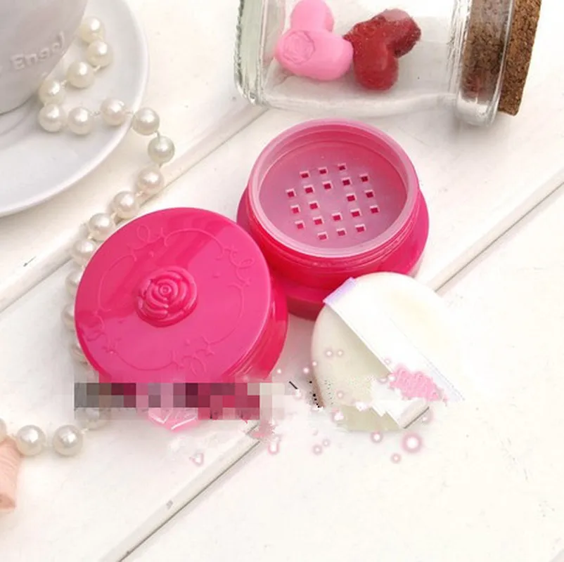 Пустая коробка для сыпучих порошков с сеткой просеиватель& слоеный цветочный узор Упаковка Контейнер для бисера пудровый торт коробка косметический чехол Новинка