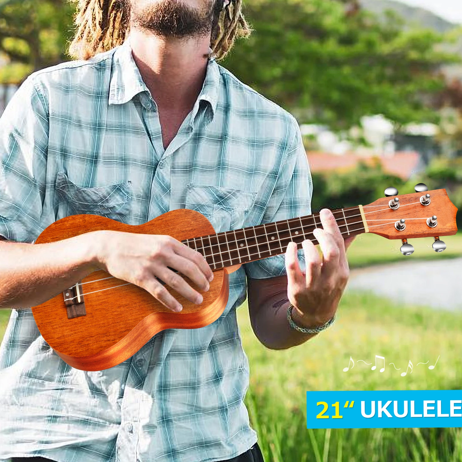 21 дюйм сопрано укулеле из красного дерева с сумкой для переноски | Спорт и