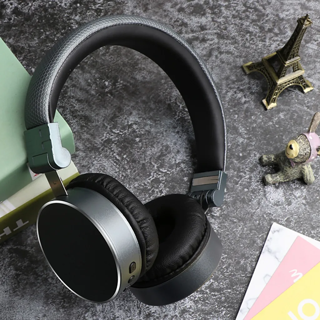 Mosunx Bluetooth наушники стерео Беспроводная гарнитура с микрофоном tf-картой и fm-радио