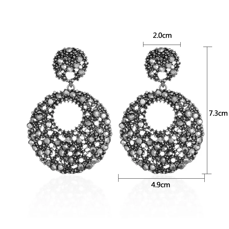 Женские винтажные круглые серьги MAIKALE металлические белого и черного цвета