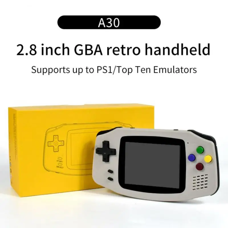 POWKIDDY A30 Handheld Console 2.8 Inch IPS HD Screen Built-in 4000+ Games Support Add ROM GBA Retro Kids Gifts | Электроника