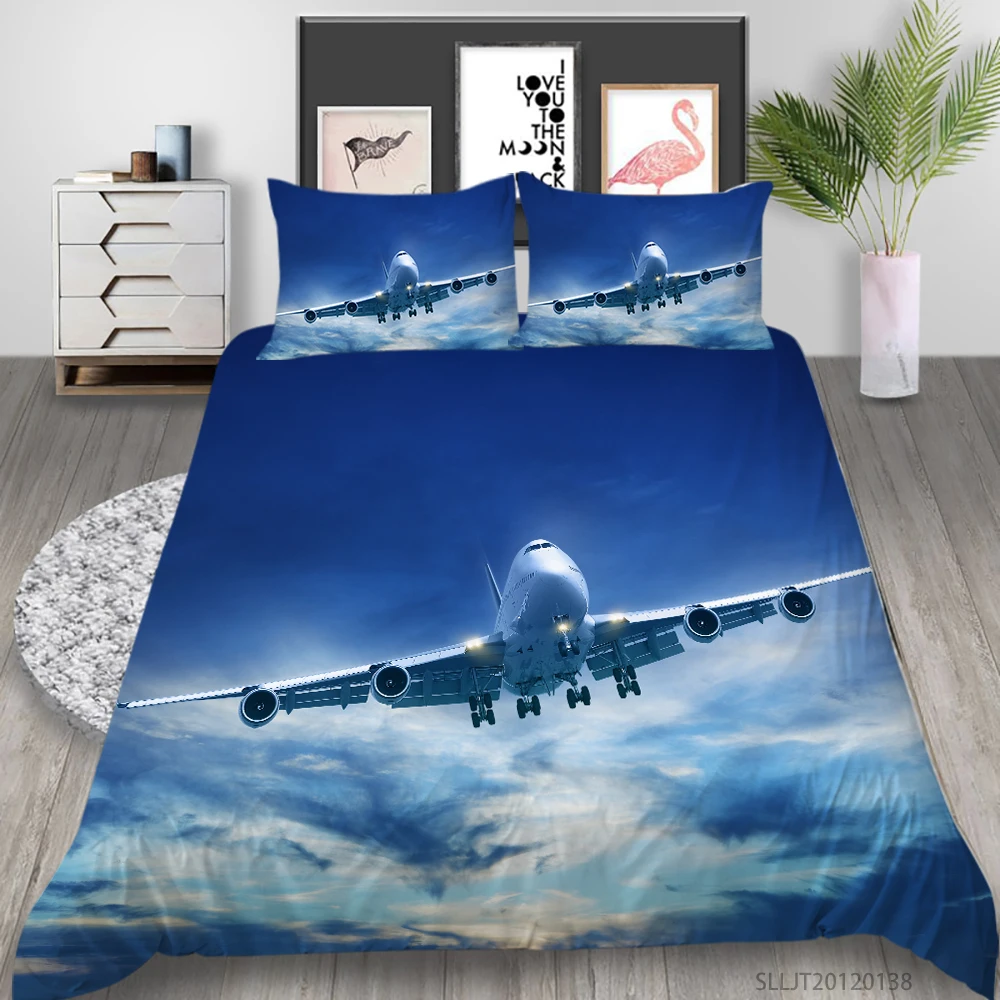 

Комплект постельного белья из 2/3 предметов, с 3D-принтом