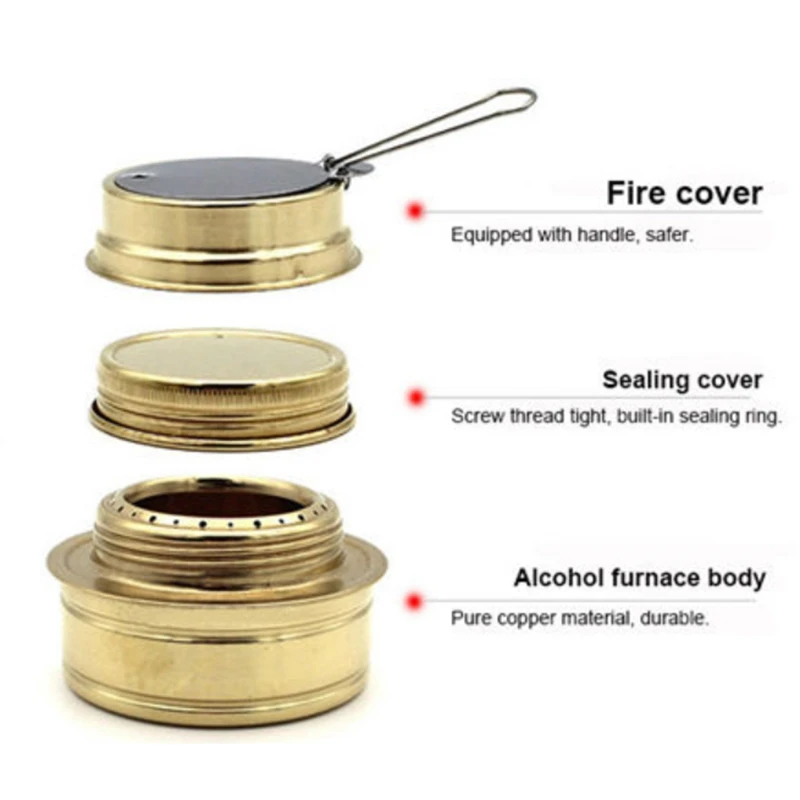 Мощная латунная горелка с крышкой-подставкой для кемпинга походов | Спорт и
