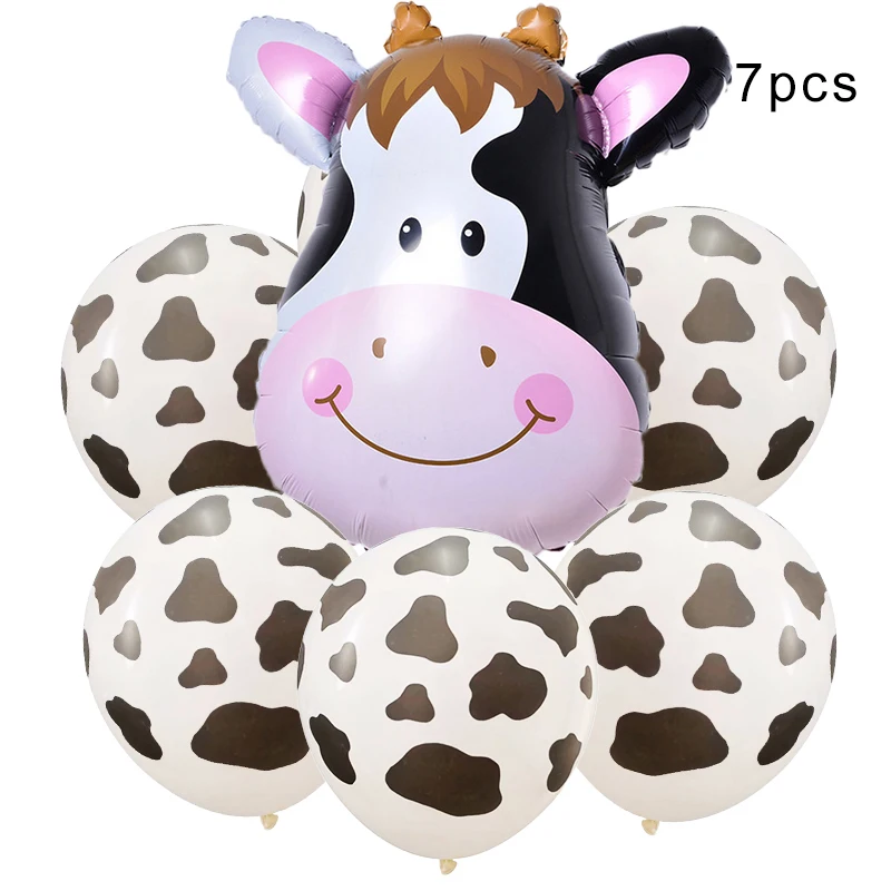 

cartoom Farm Cow Theme Birthday Party Animal Party Cow Decoration Disposable Cup Plate Tablecloth Baby Shower Balloon Decoration