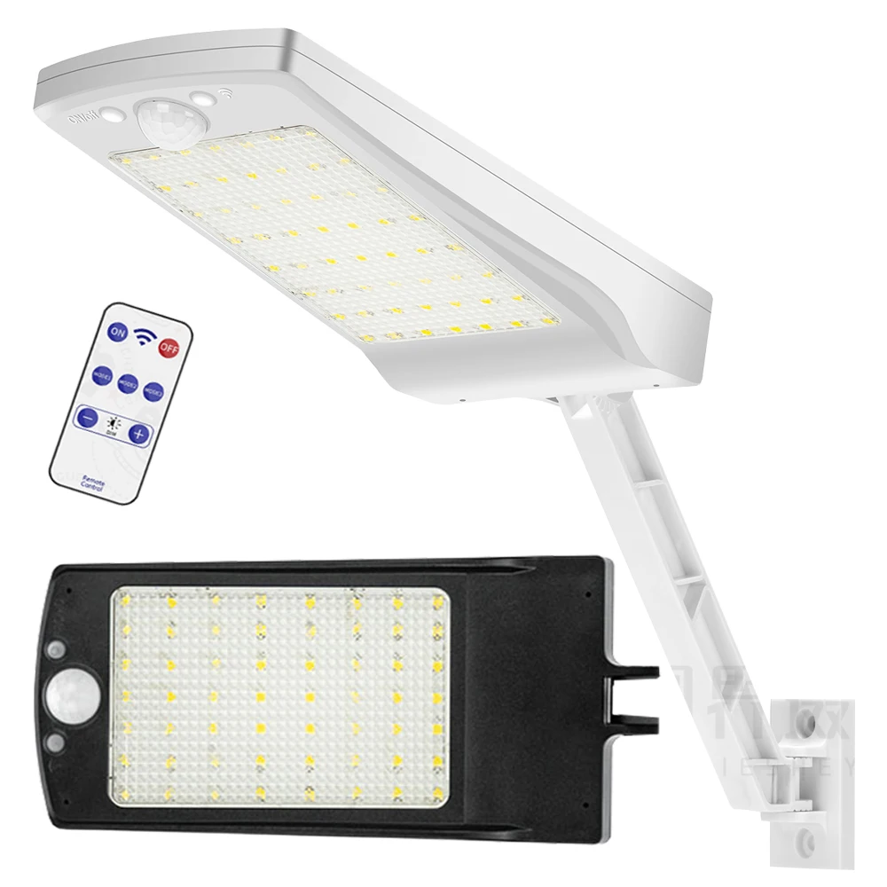 

LED Solar Light remote control bracket security light with motion sensor 3 Modes Waterproof Outdoor Garden gear lock spot%